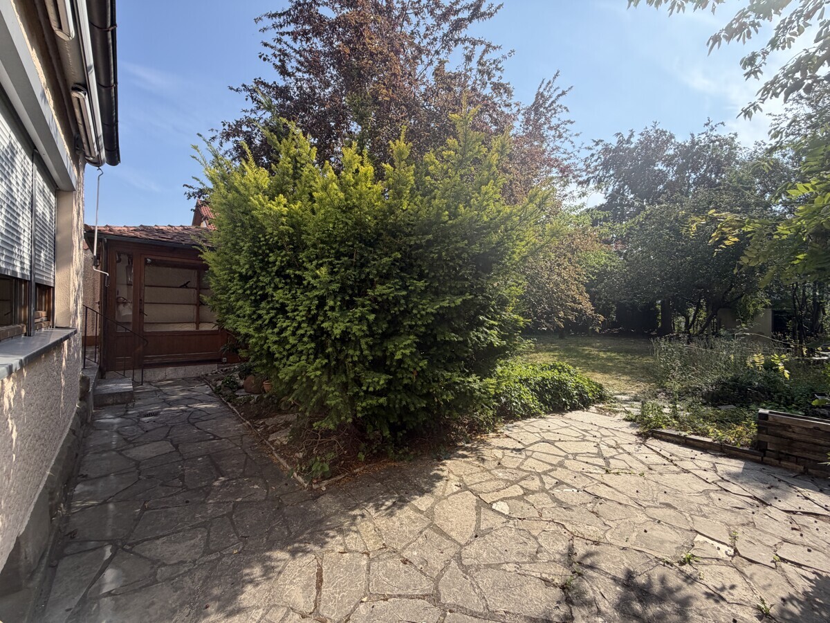 Terrassenfläche und Garten