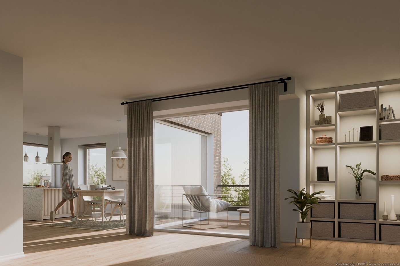 Visualisierung Penthouse1_02_PL Living_Interior_WHG90000