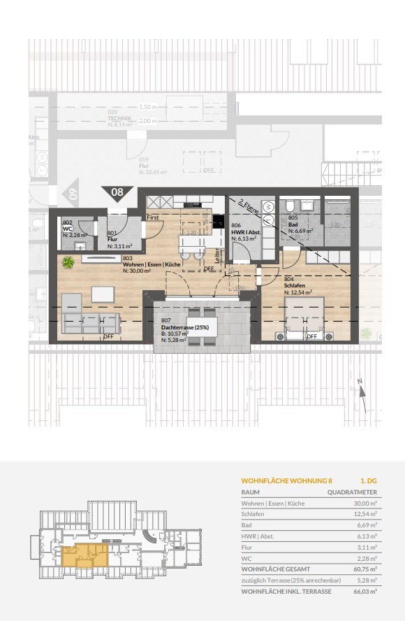 Grundriss Wohnung 8