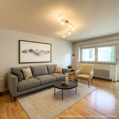 Wohnzimmer virtuelles Bild mit KI erstellt