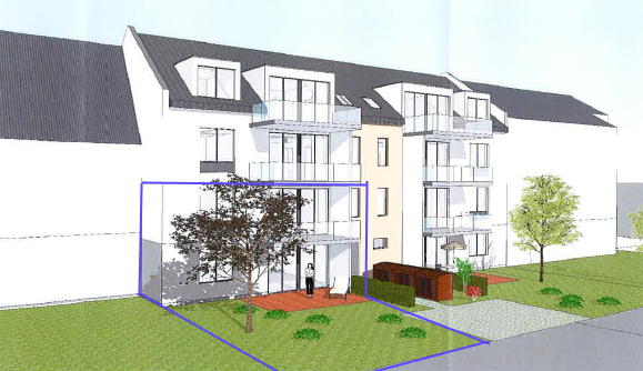 Exklusive Maisonettewohnung mit Sonnenterrasse, Sonnenbalkon und Garten***KfW 55***