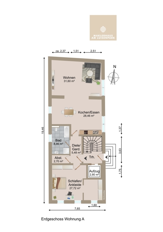 2026511 Grundriss EG Bestandsgebäude Dreiseithof