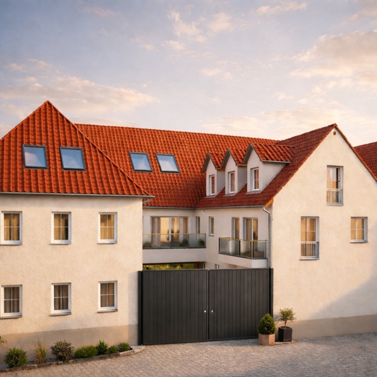 Ansicht Dreiseithof Südansicht