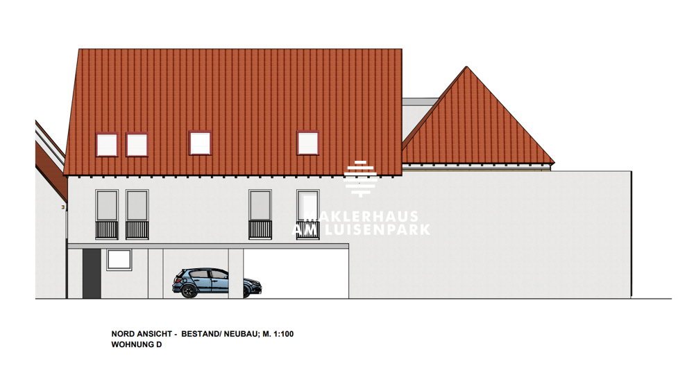 Nord-Ansicht Bestand Whg D