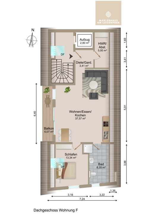 Grundriss Whg Nr. 16 MFH