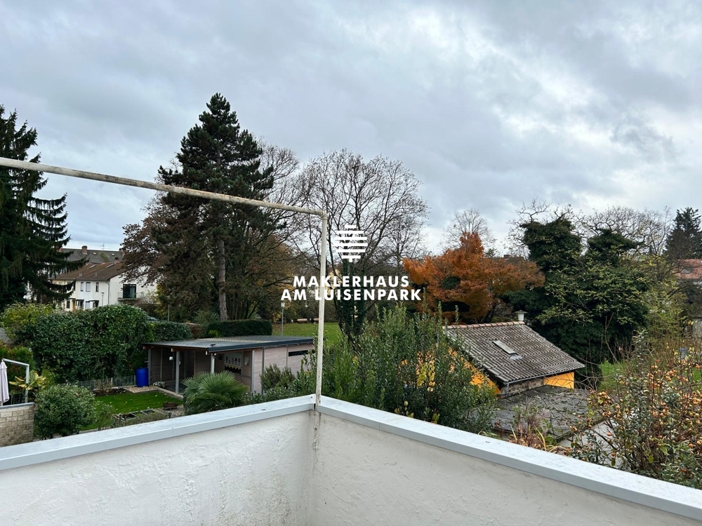 Ausblick in den Park aus 1.OG