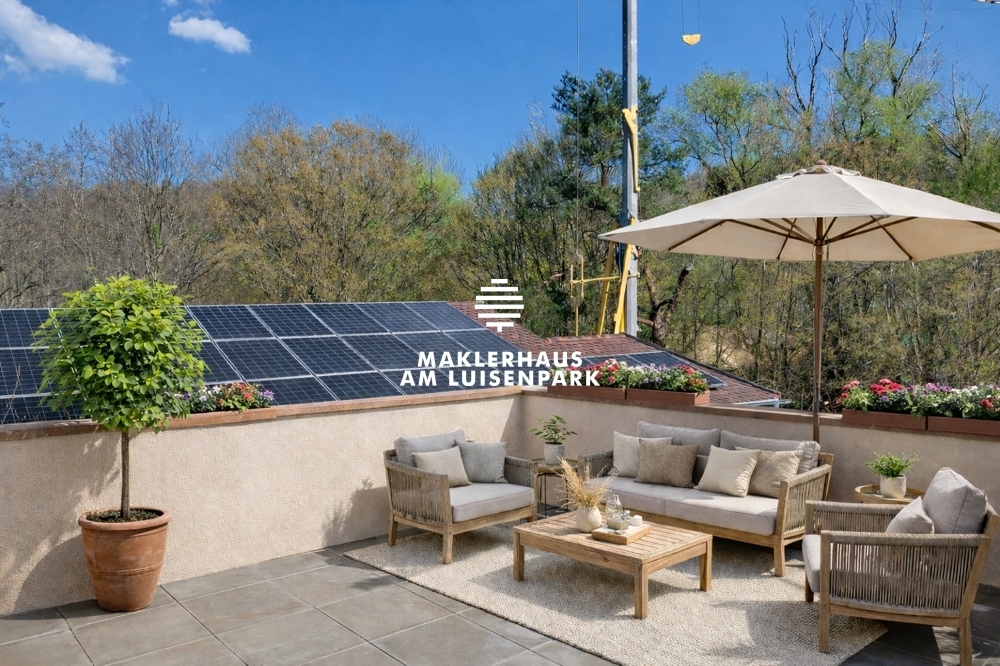 Beispiel eingerichtete Terrasse