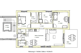 Grundriss Whg. 4 OG rechts