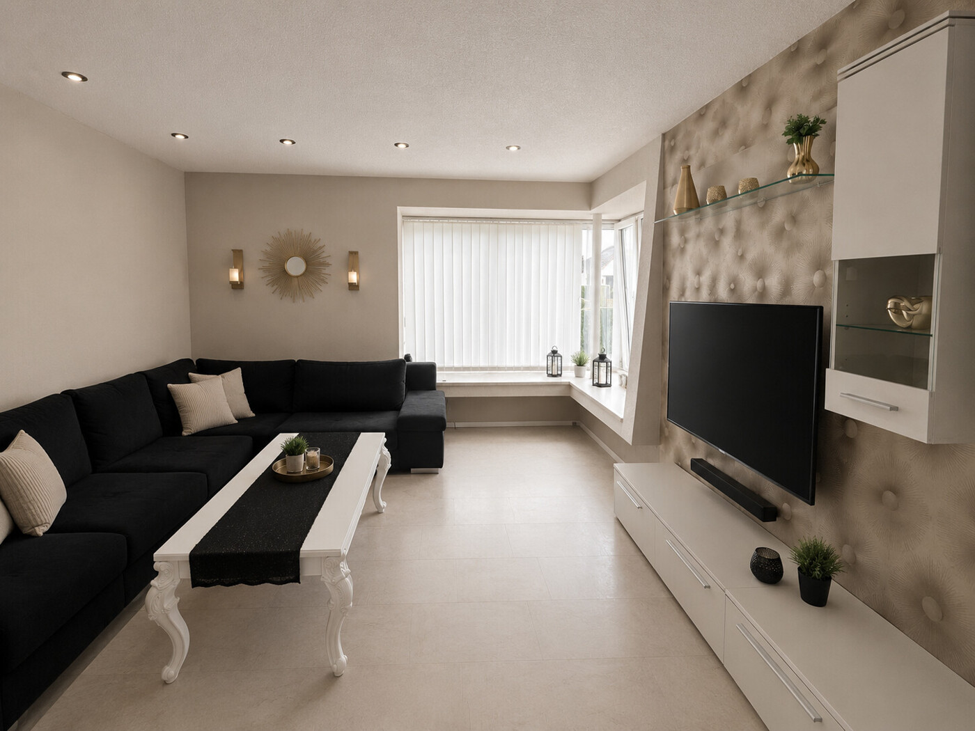 Wohnzimmer mit Virtuelles Homestaging