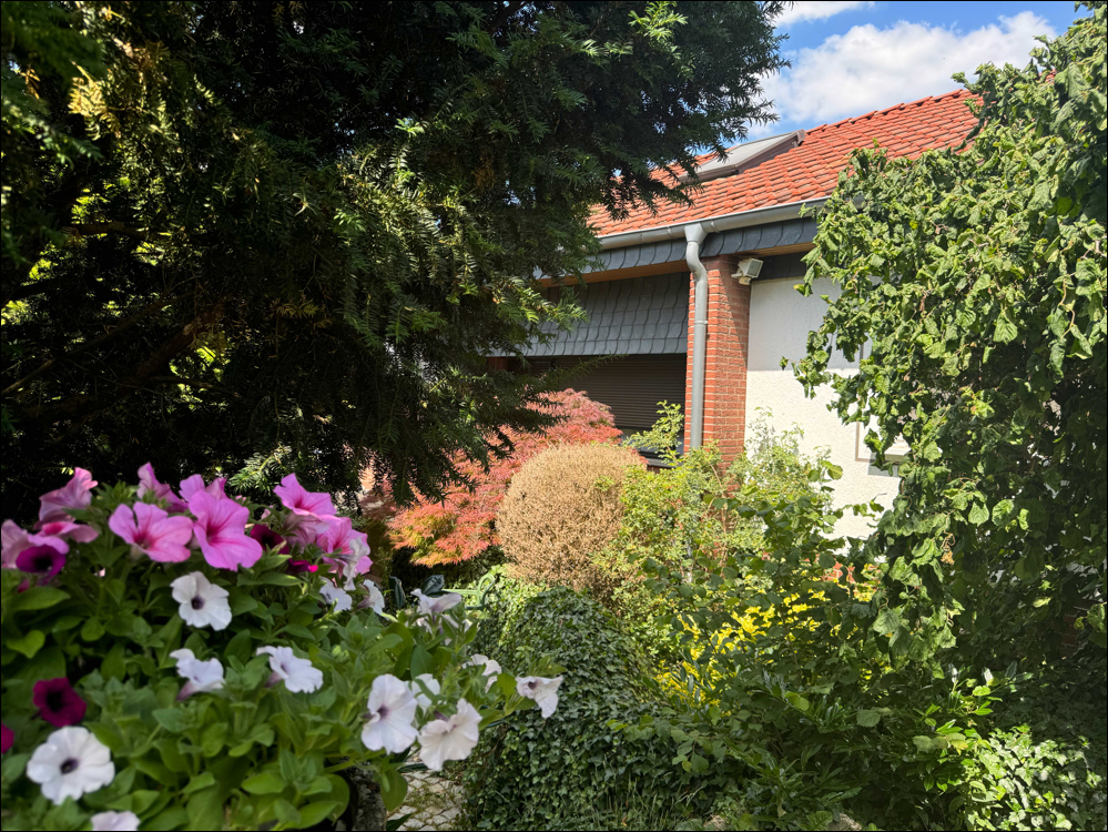 Gartenidylle mit Blick zur Einliegerwohnung