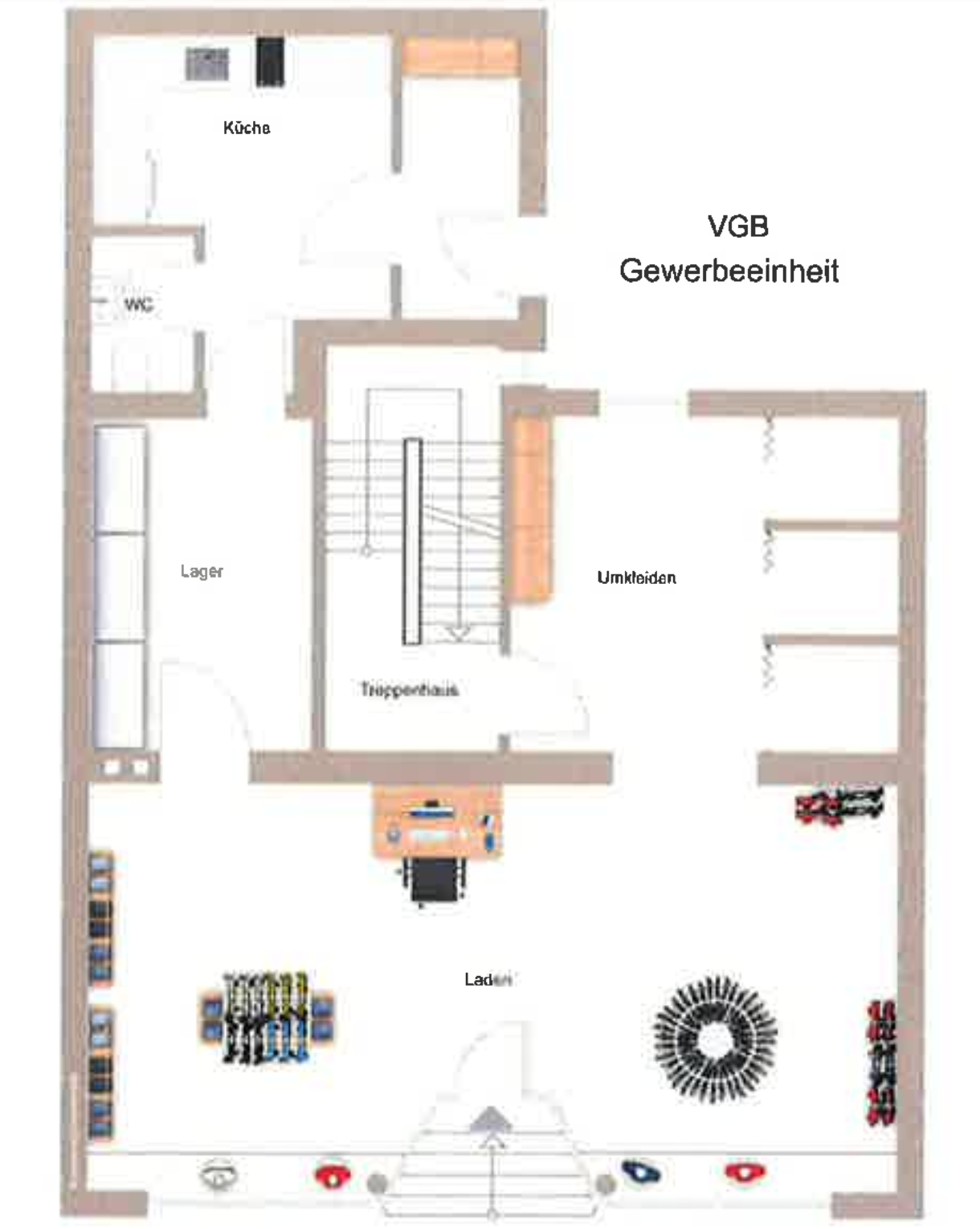Grundrissplan Ladenlokal EG