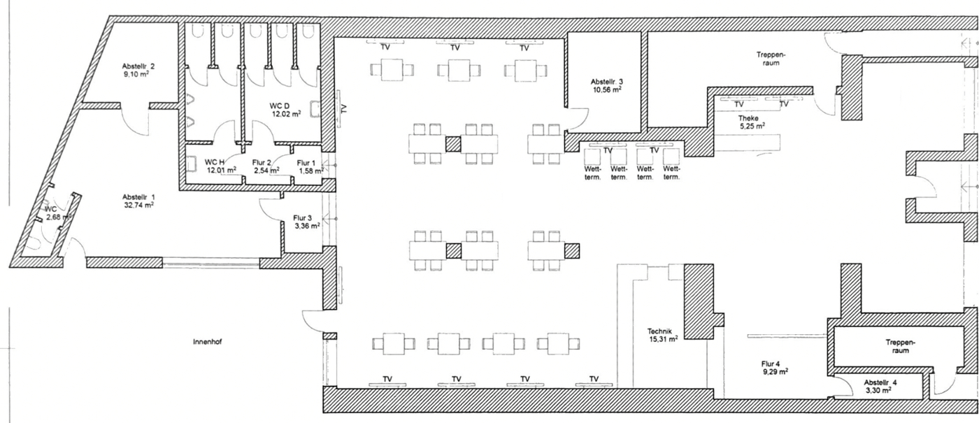 Grundriss Gewerbefläche EG