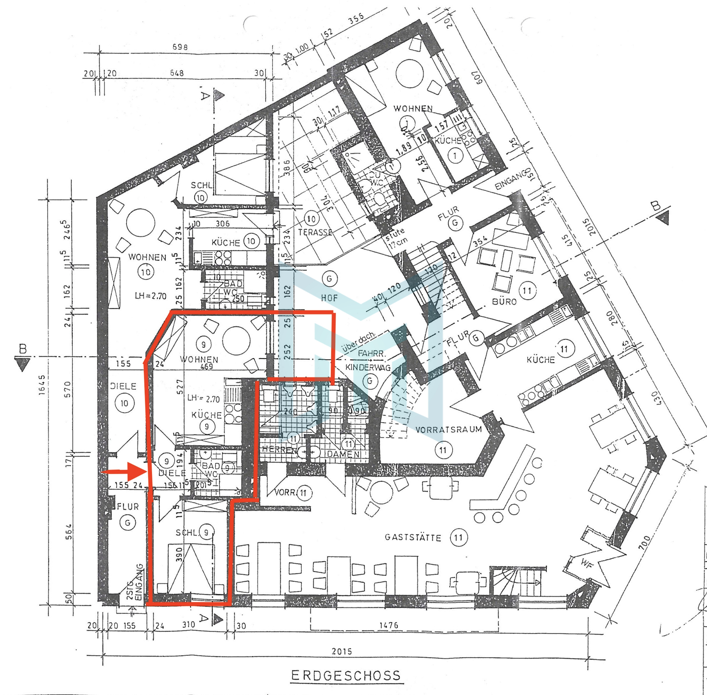 Grundriss EG Köln Nippes