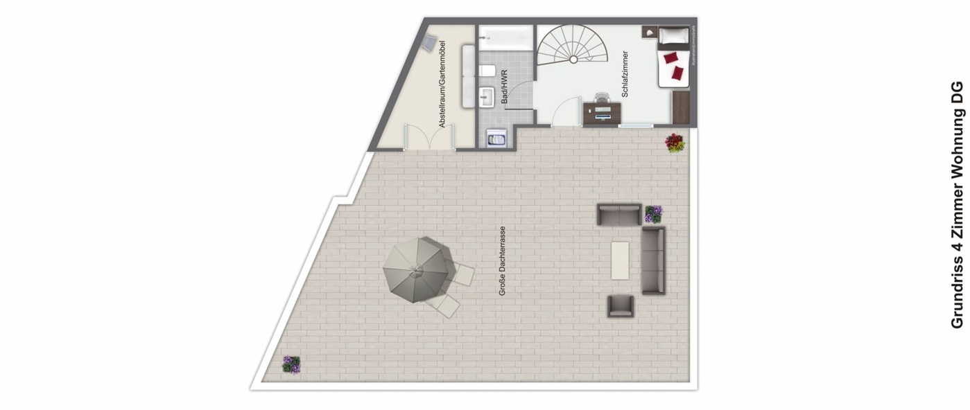 Grundriss Maisonette Wohnung 1.OG