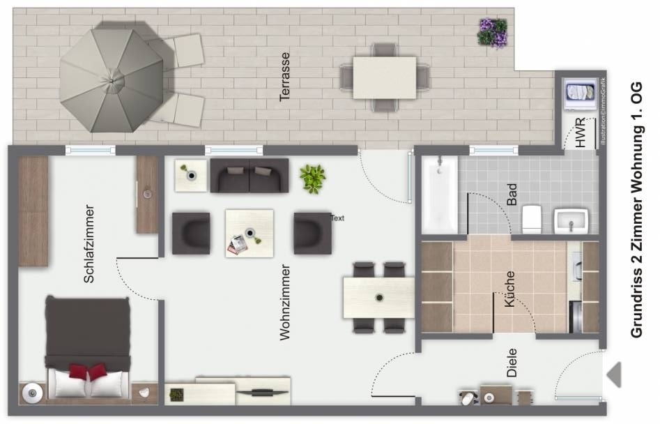 Grundriss 1.OG Hofseite
