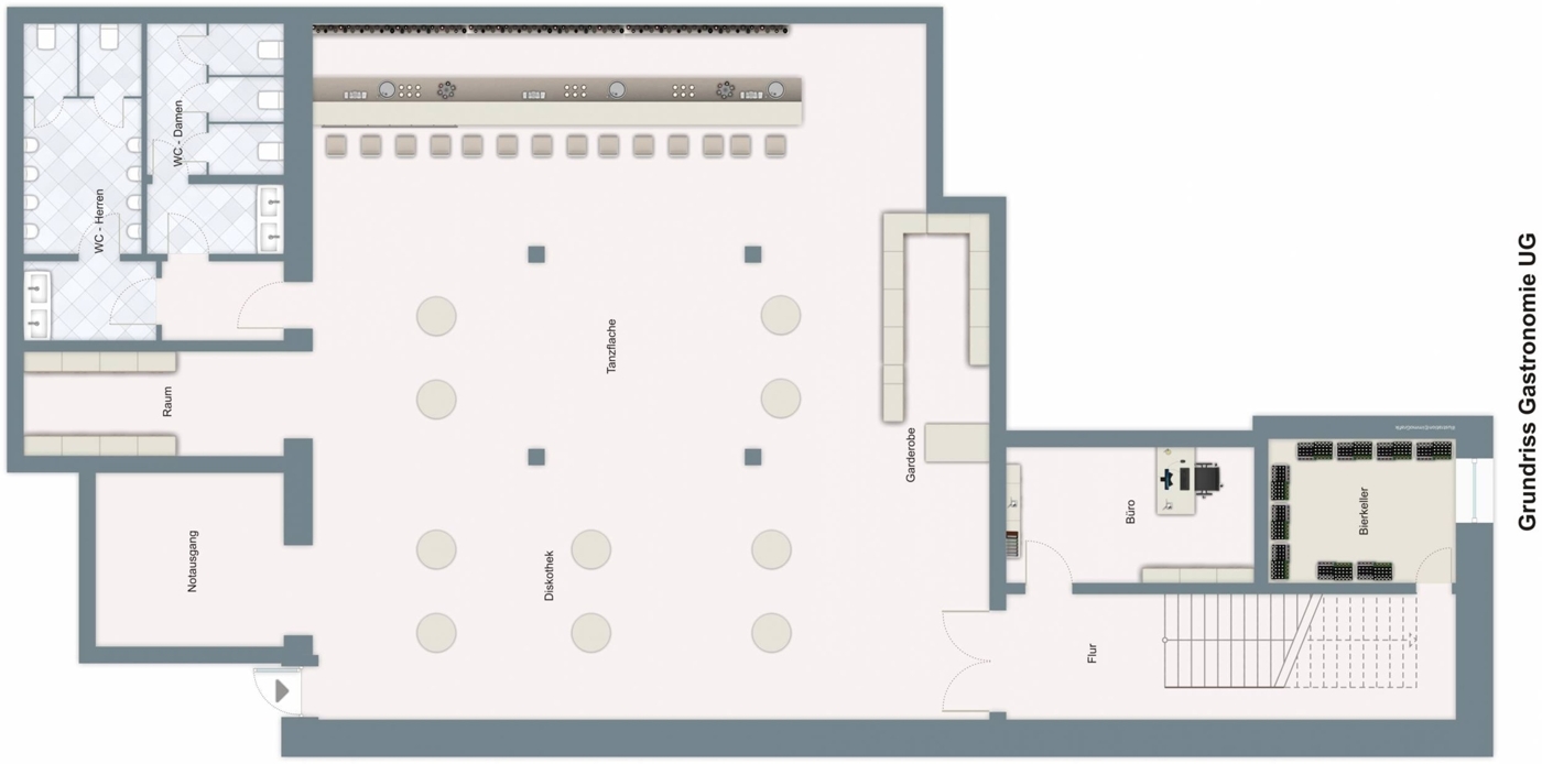 Grundriss Gewerbefläche UG