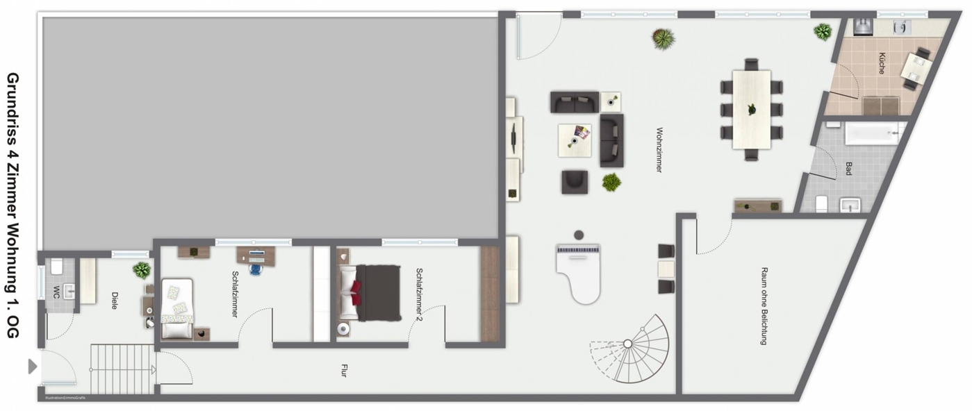 Grundriss Maisonette Wohnung