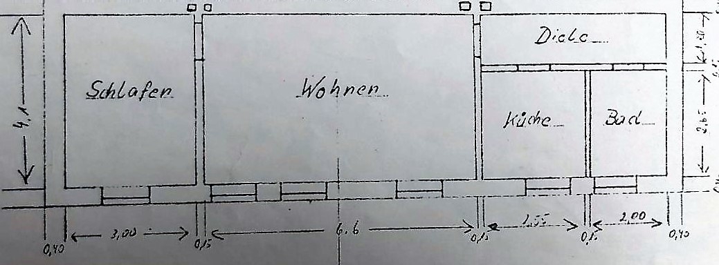 Grundriss Regelgeschoss 1.OG-3.OG Straßenseite