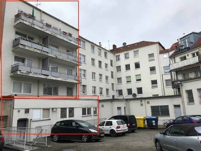 Außenansicht Wohn- und Geschäftshaus Rückseite