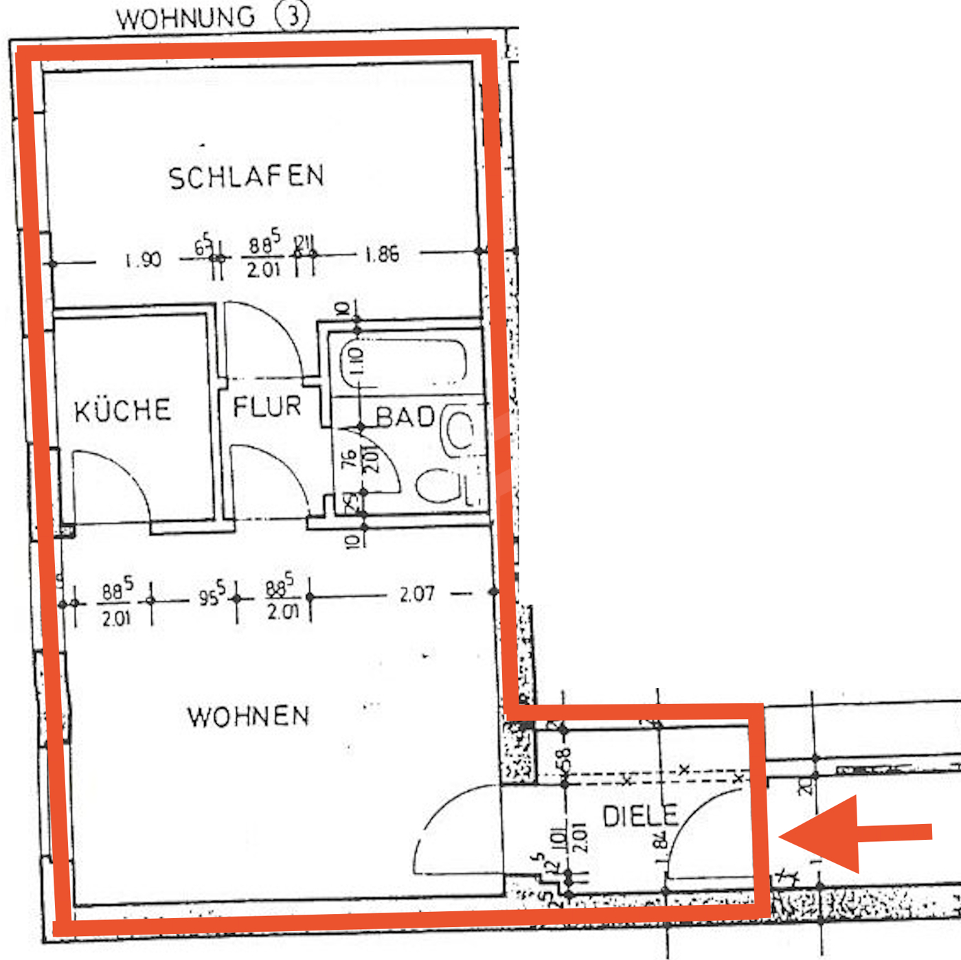 Grundriss WHG 3