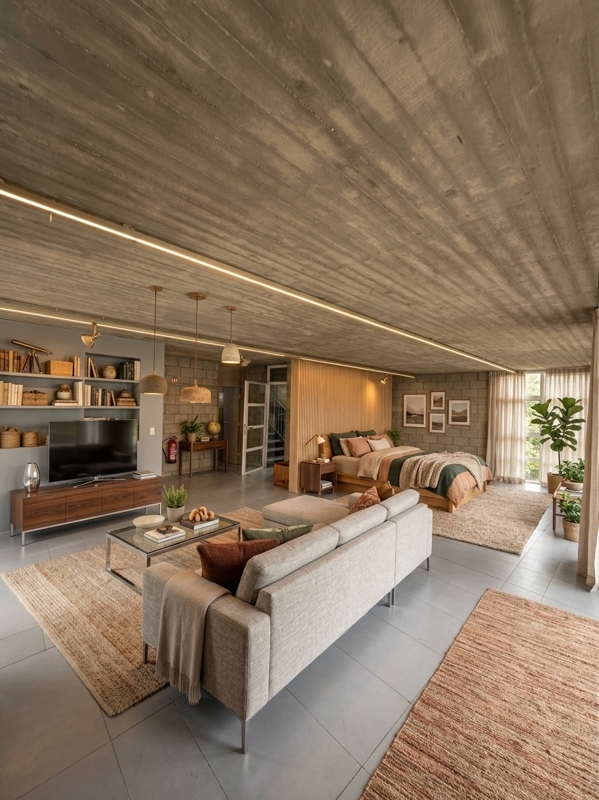 Innenansicht Loft-Wohnung 1.OG - KI-generiert