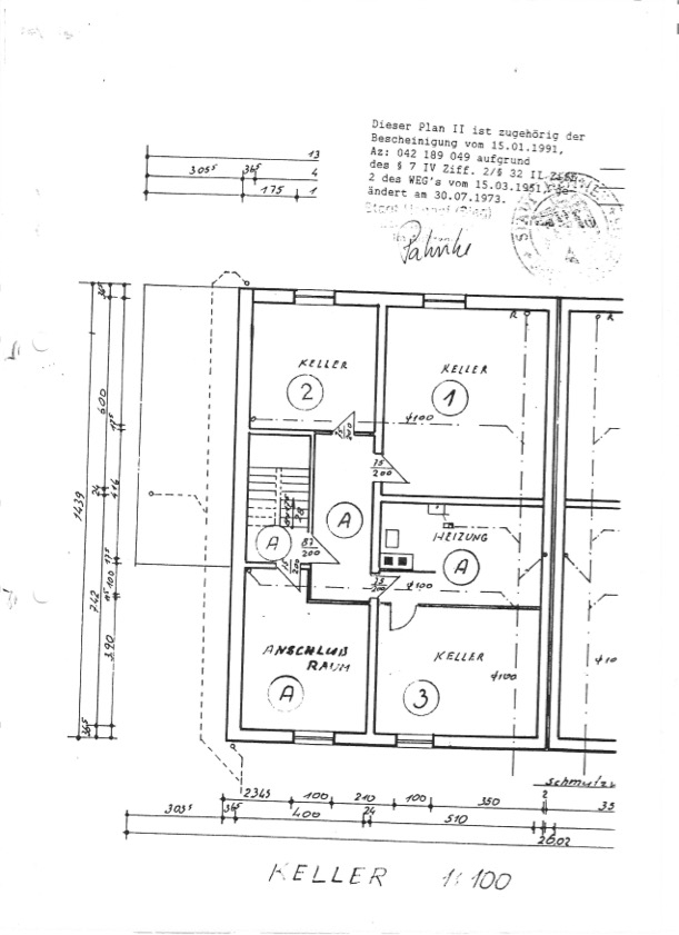 Grundriss Keller