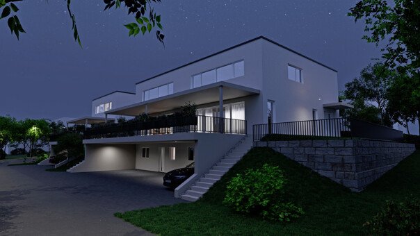 Doppeleinfamilienhaus Küngoldingen Oftringen by Night