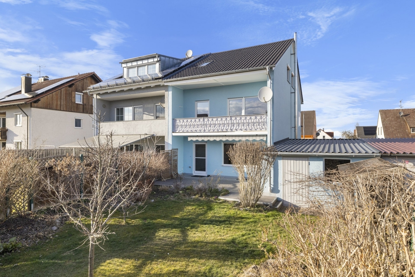 Hausansicht Garten