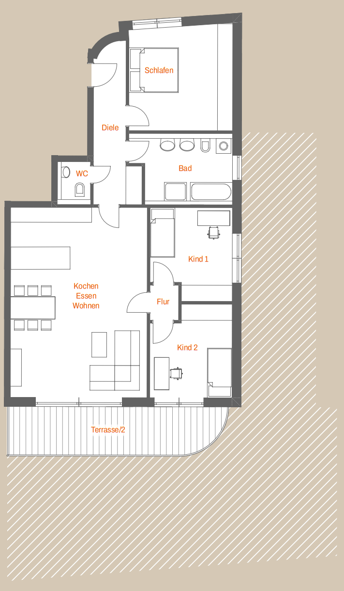 Grundriss WE1