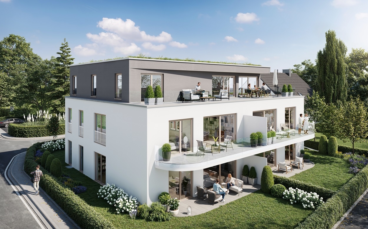 Außenvisualisierung, Gartenseite
