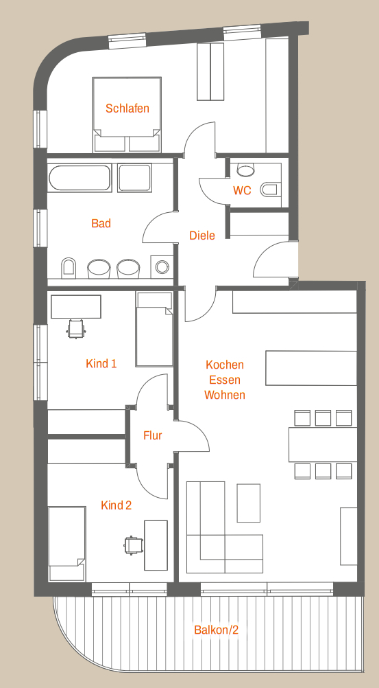 Grundriss WE4