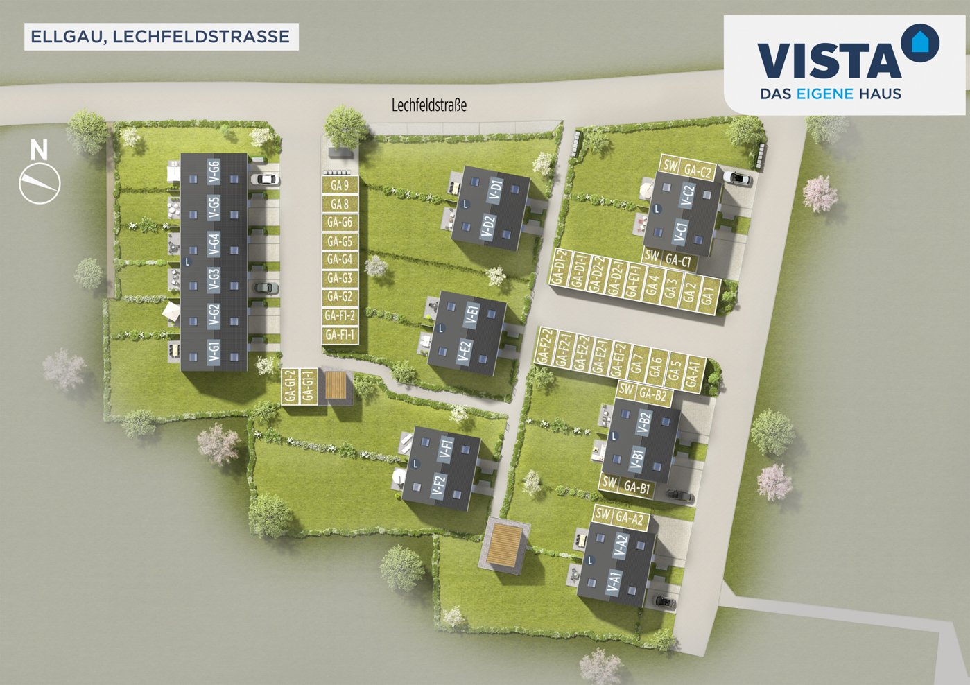 Ellgau_Lageplan, Quartier