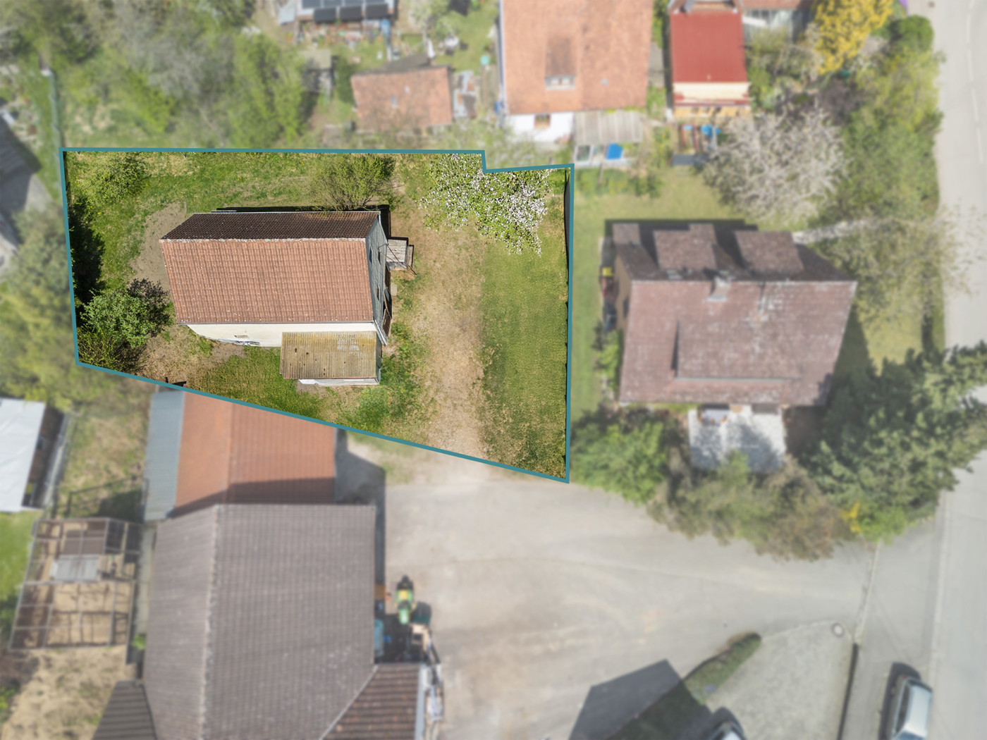 Grundstück Markierung