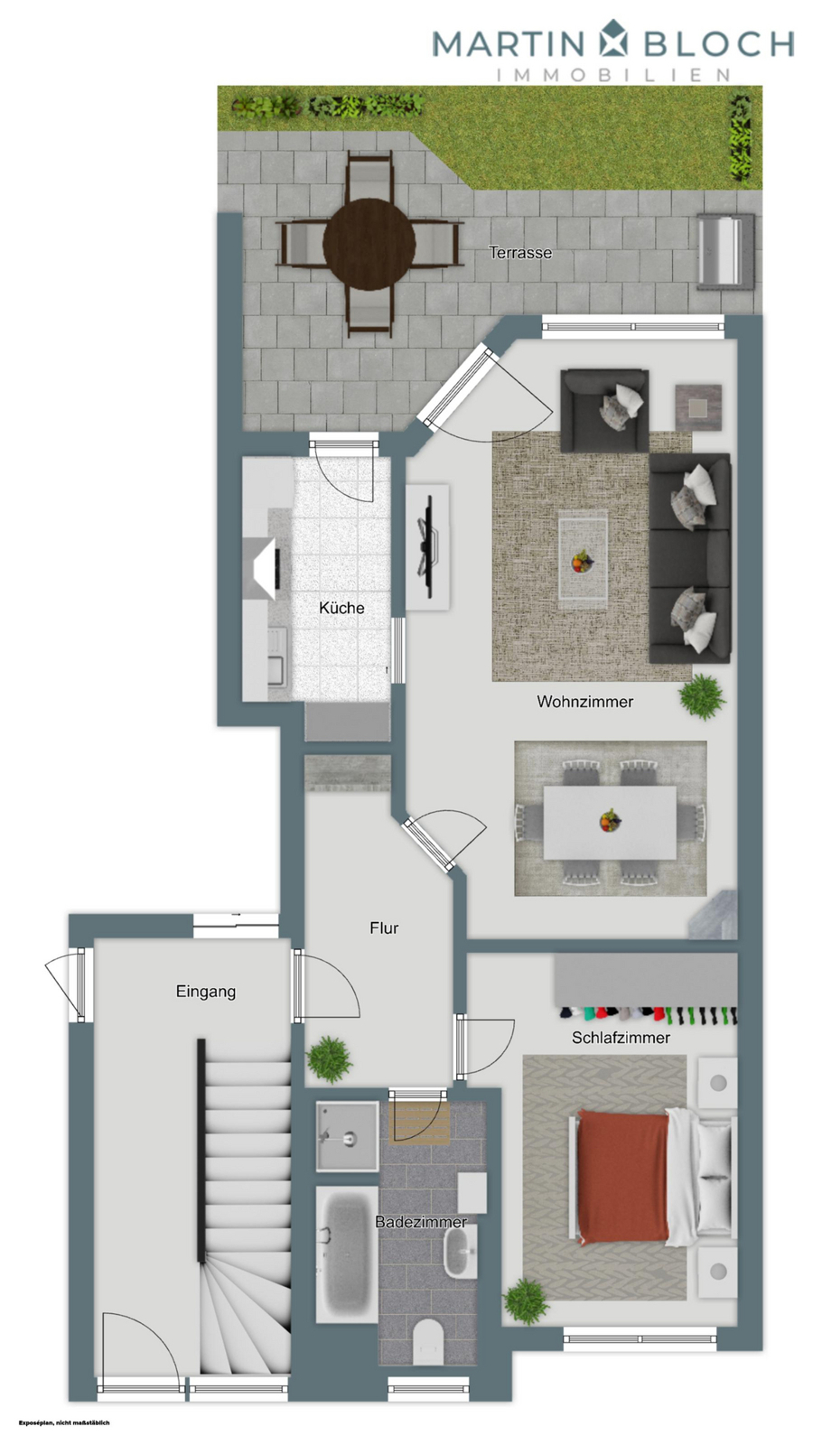 Grundriss EG - Gartenwohnung