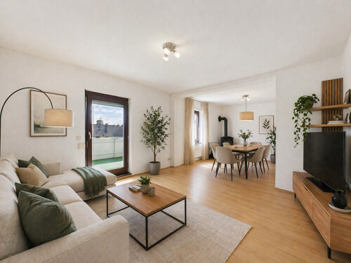 Wohn- und Esszimmer Visualisierung
