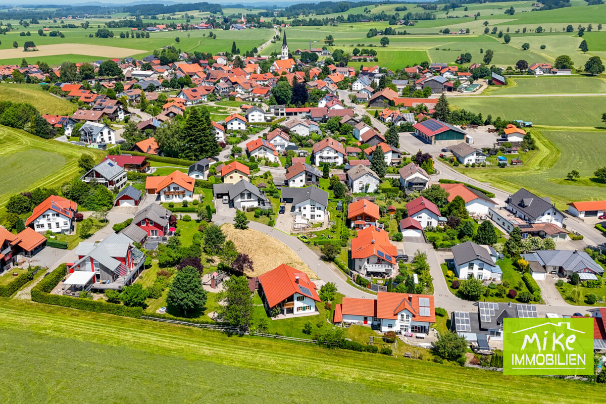 Luftaufnahme markiert