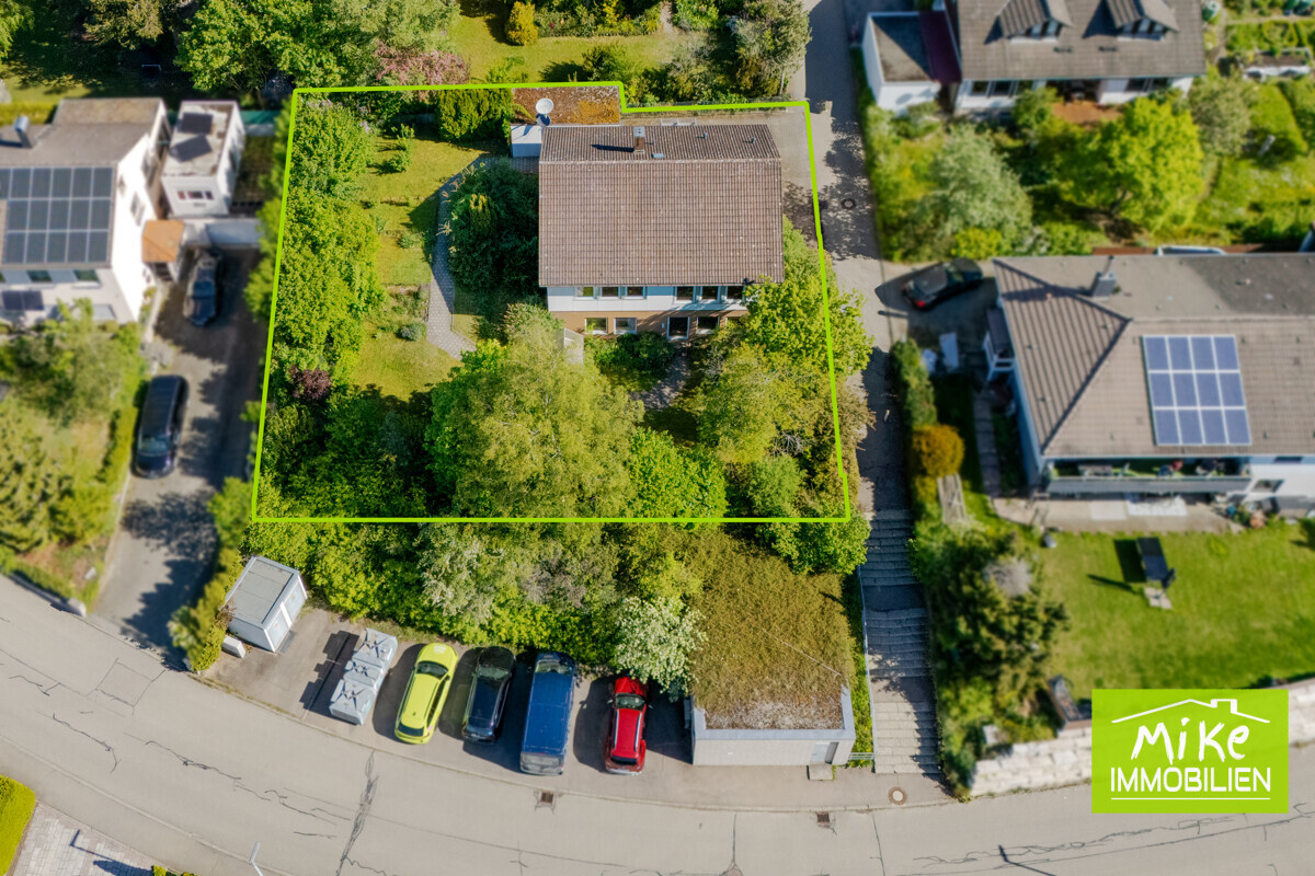 Lage des Grundstücks innerhalb der Nachbarschaft