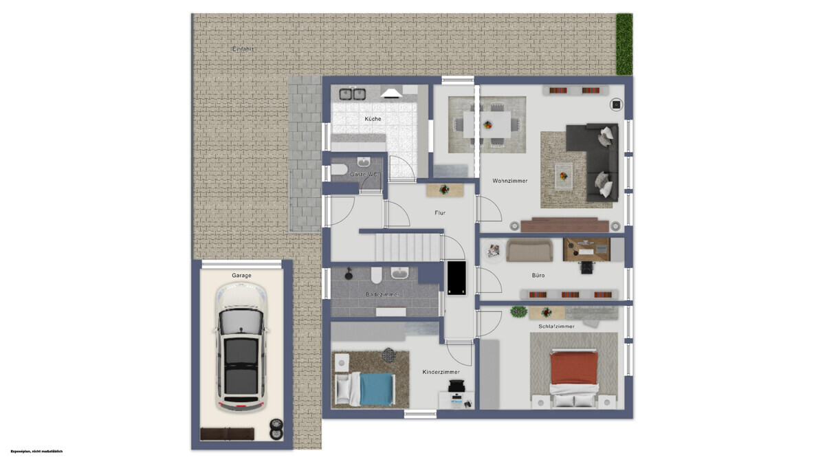 Grundriss EG mit Garage