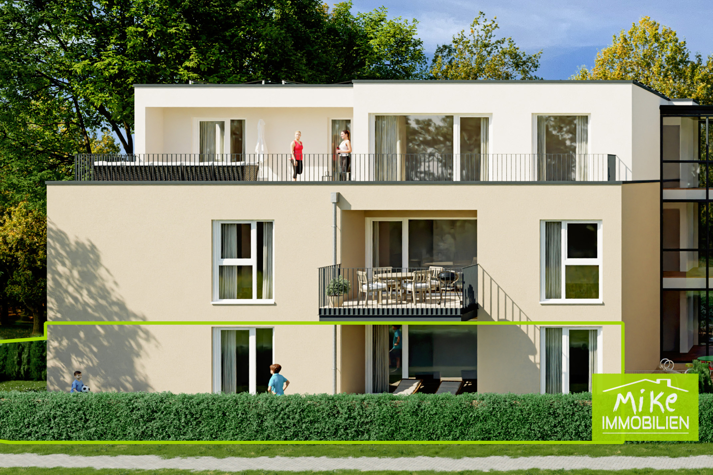 Wohnung 4 im Haus 2 markiert