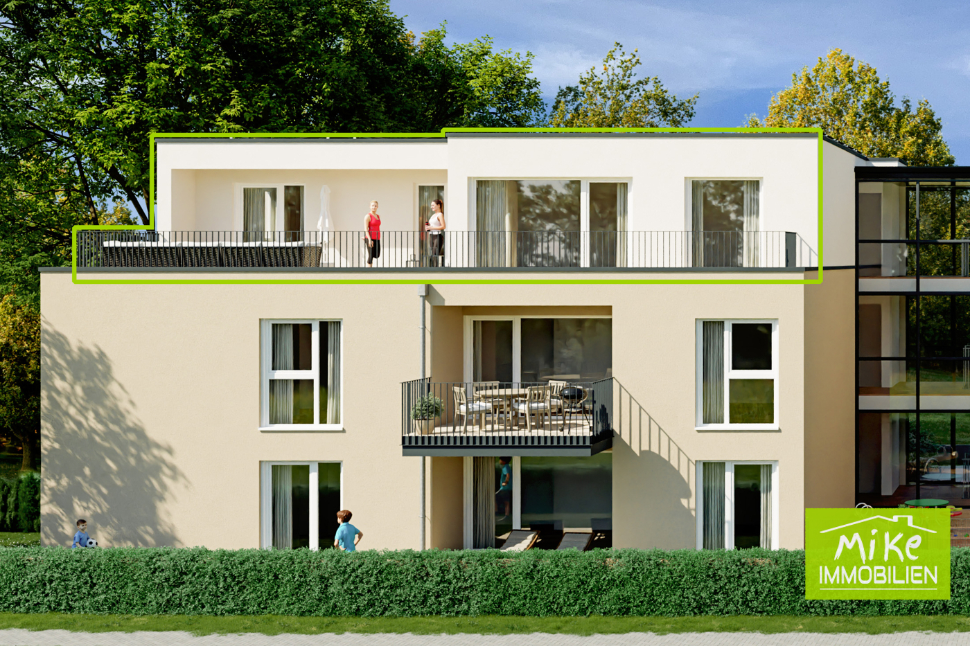 Wohnung 12 im Haus 2 markiert