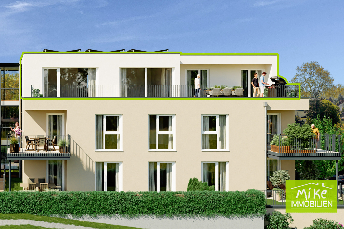 Wohnung 11 im Haus 1 markiert