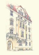Original Fassadenzeichnungvon 1907