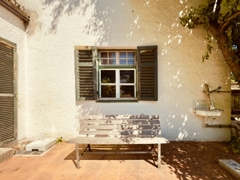 sonnige Terrasse