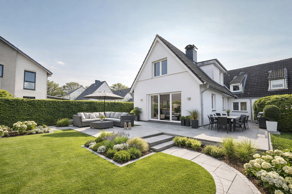 KI-generiert Nachherfoto Garten