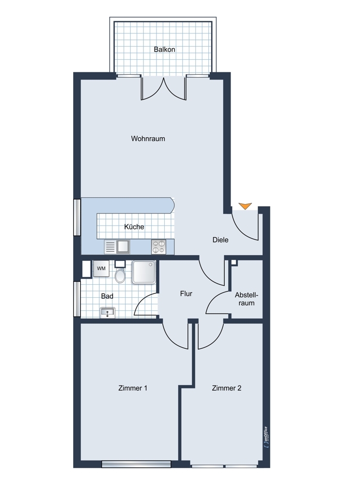 Grundriss der Wohnung