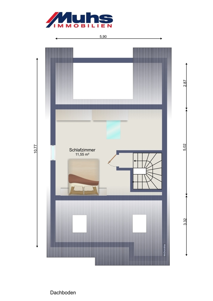 Grundriss Spitzboden