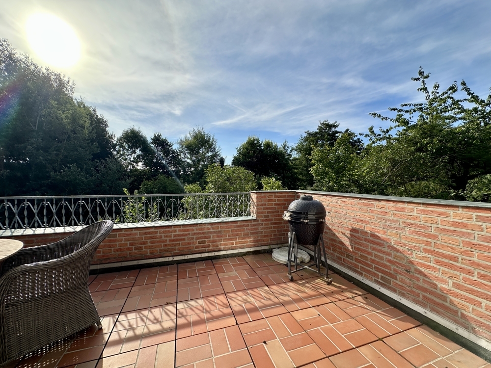 Grillecke auf dem Balkon