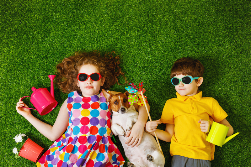 Garten für glückliche Kinder