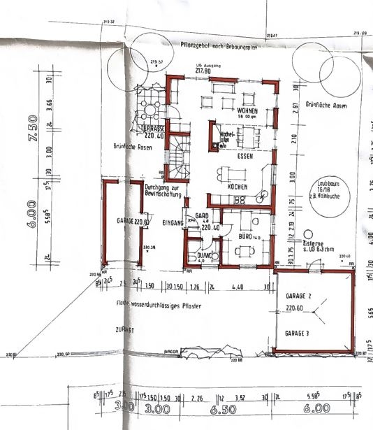 Grundriss Bauvorhaben EG