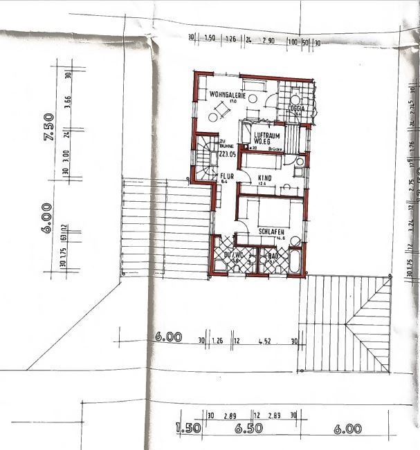 Grundriss Bauvorhaben OG